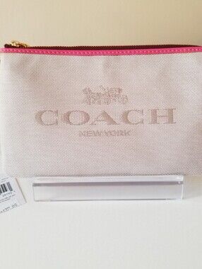 Coach Double Zip Canvas Wallet Wristlet